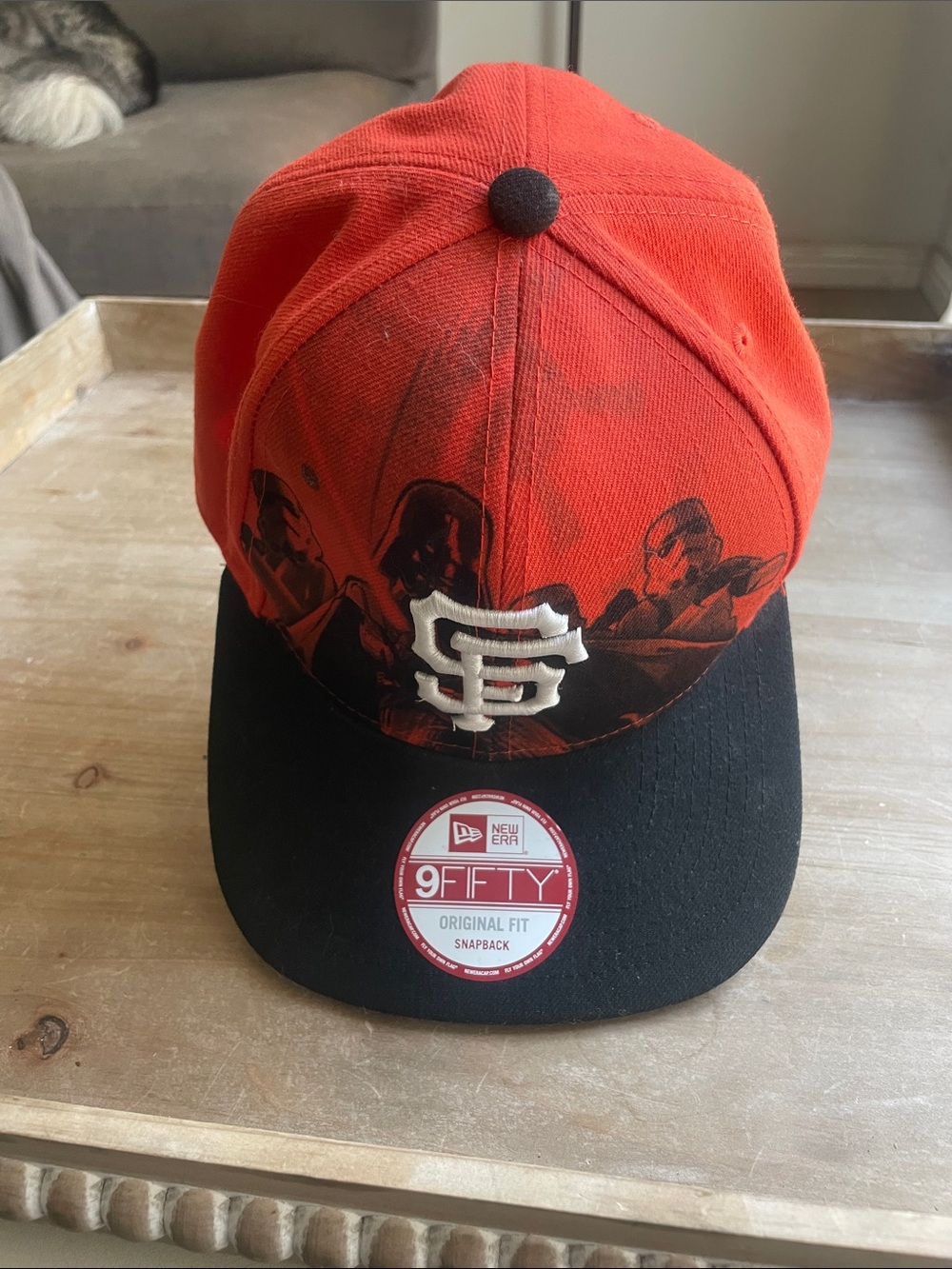 New Era Red Star Wars Giants and Black SF Logo Snapback Hat